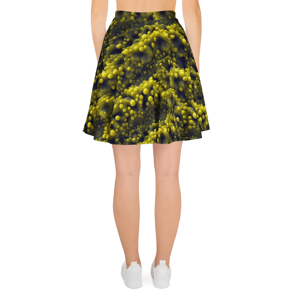 Citron Nebula on Skater Skirt — Back