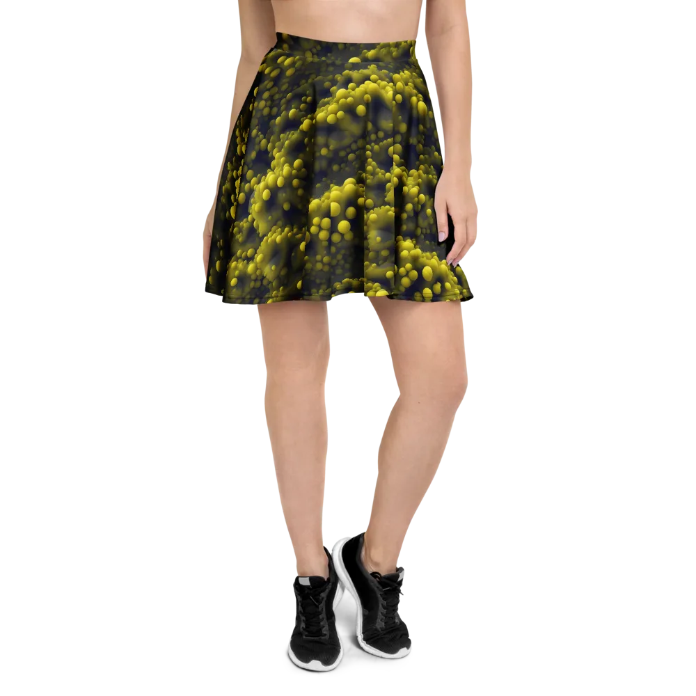 Citron Nebula on Skater Skirt — Front