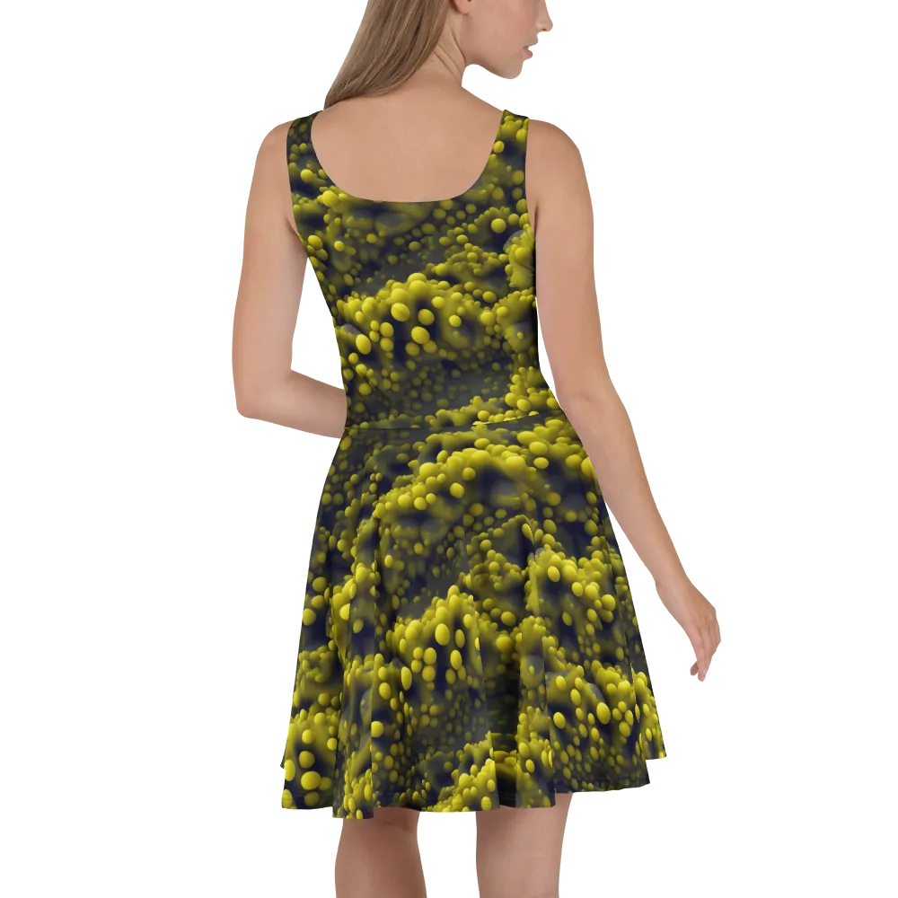 Citron Nebula on Skater Dress — Back