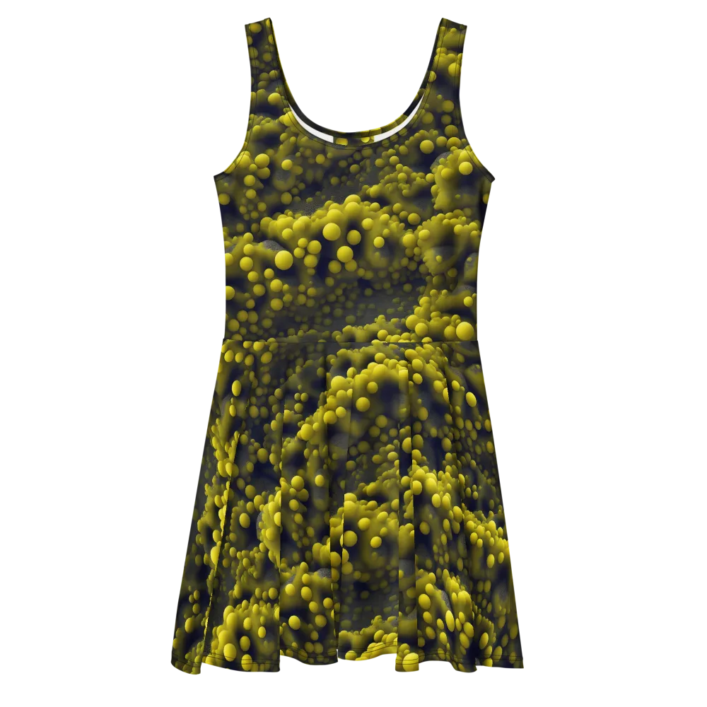Citron Nebula on Skater Dress — Front
