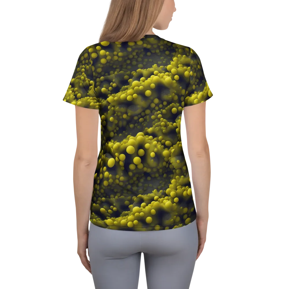 Citron Nebula on Women's Athletic T-Shirt — Back