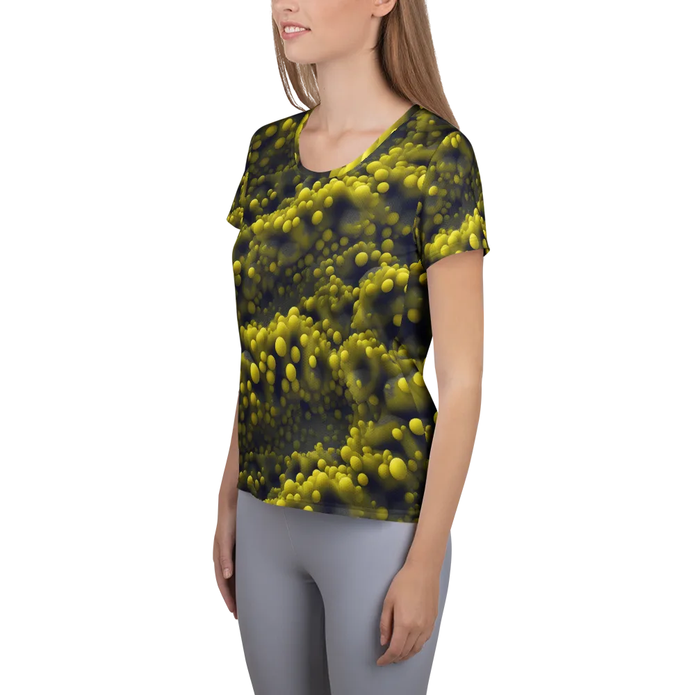 Citron Nebula on Women's Athletic T-Shirt — Left