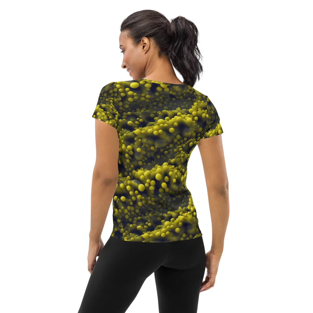 Citron Nebula on Women's Athletic T-Shirt — Back