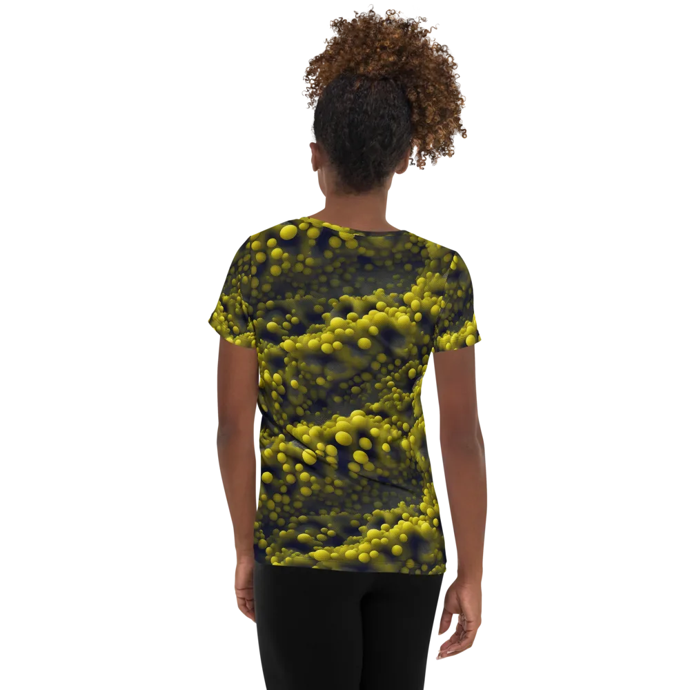 Citron Nebula on Women's Athletic T-Shirt — Back