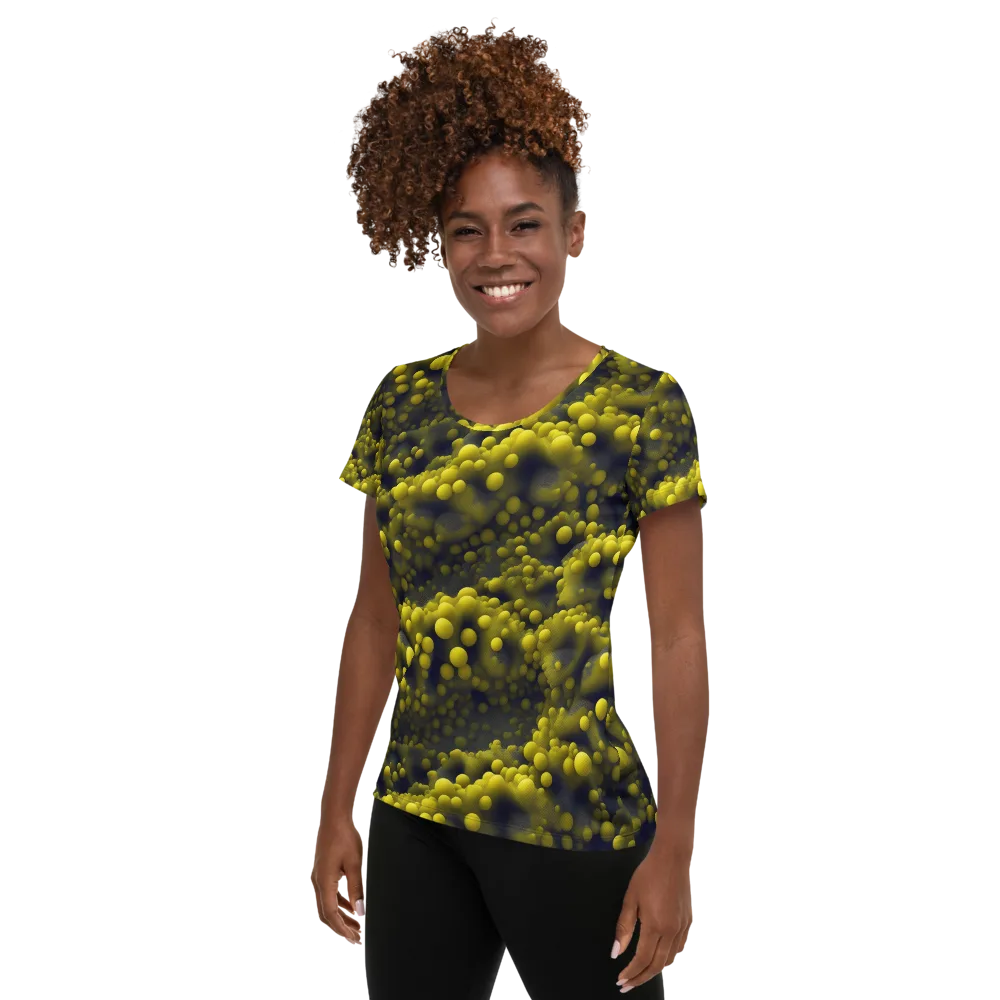 Citron Nebula on Women's Athletic T-Shirt — Left