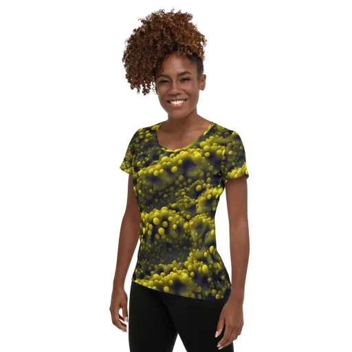 Citron Nebula on a Women's Athletic T-Shirt