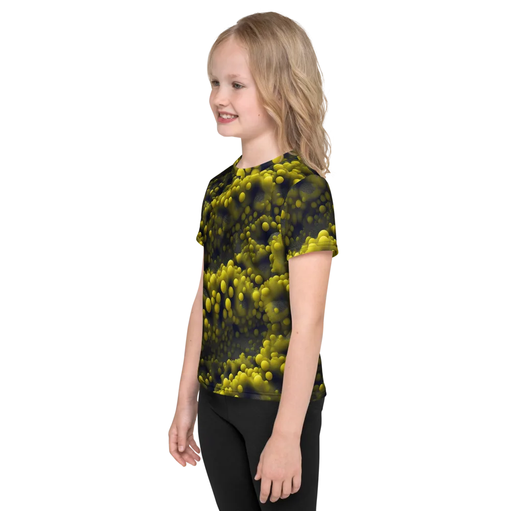 Citron Nebula on Kids Crew Neck T-Shirt — Left