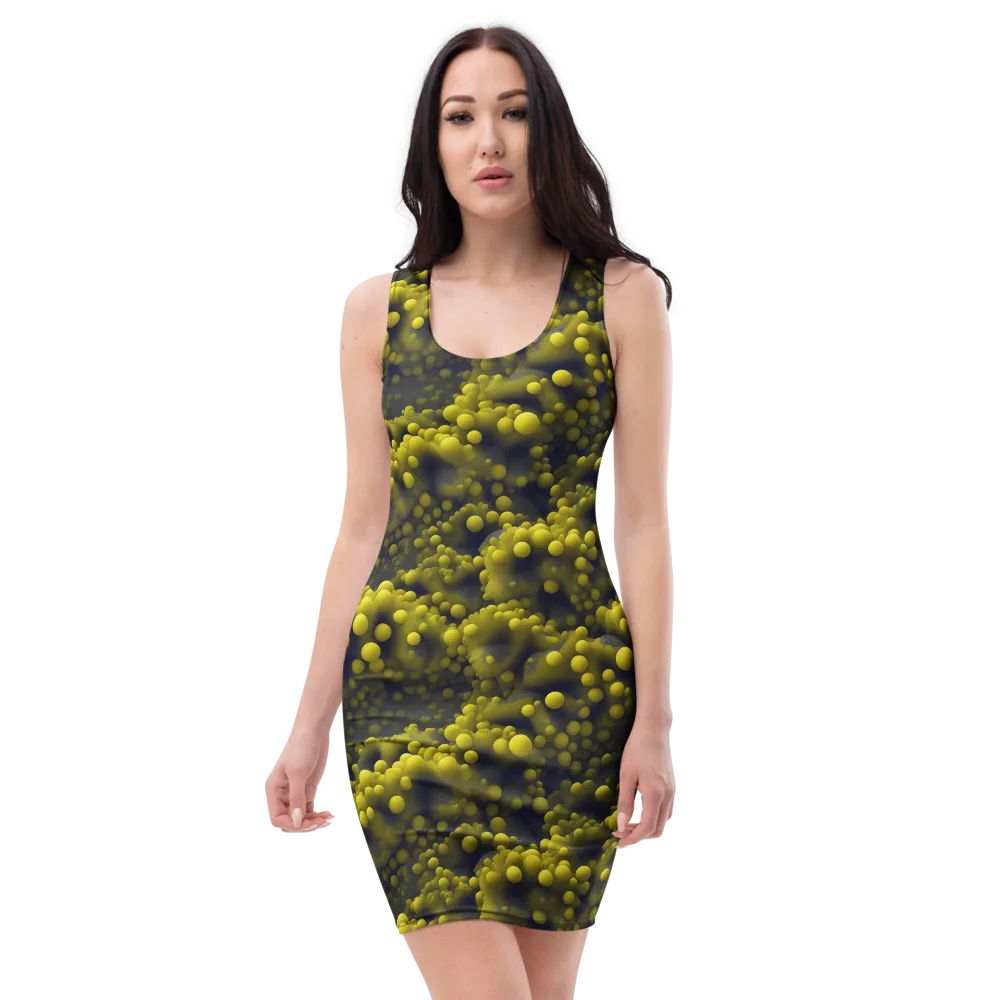 Citron Nebula on Bodycon Dress — Front