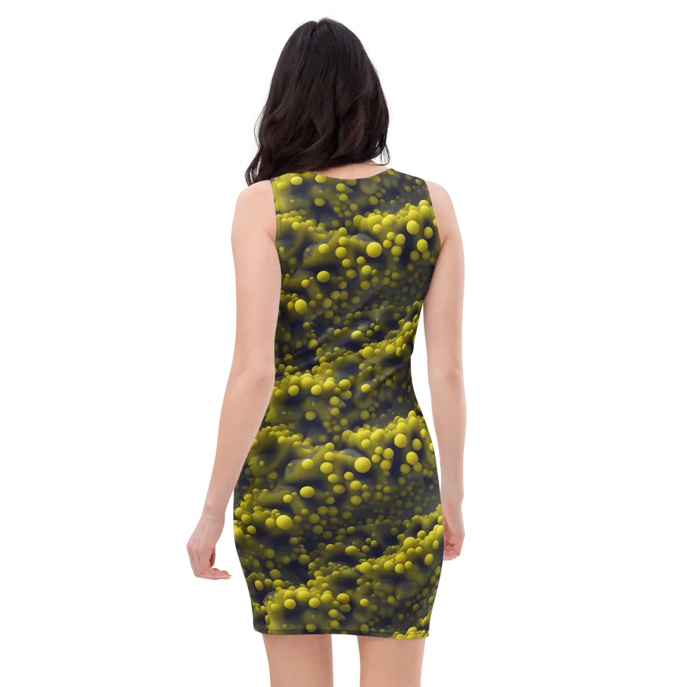 Citron Nebula on Bodycon Dress — Back