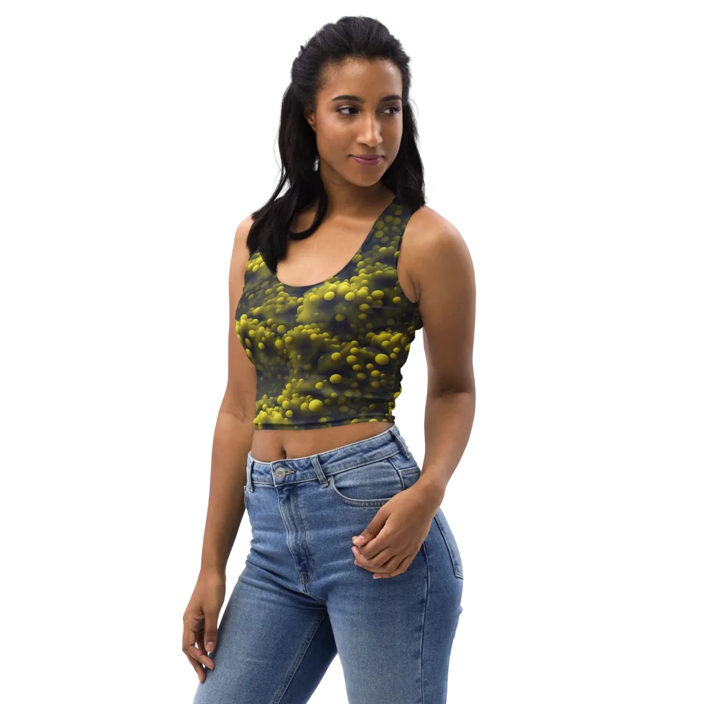 Citron Nebula on Crop Top — Left Front