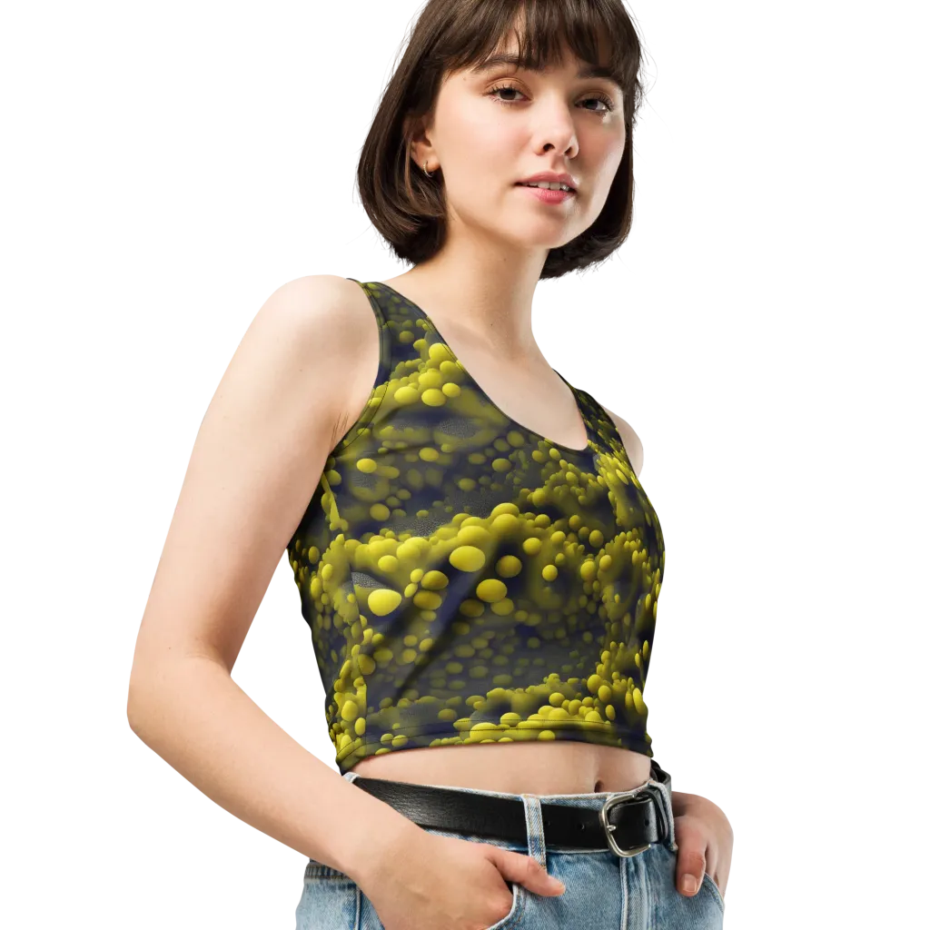 Citron Nebula on Crop Top — Right Front