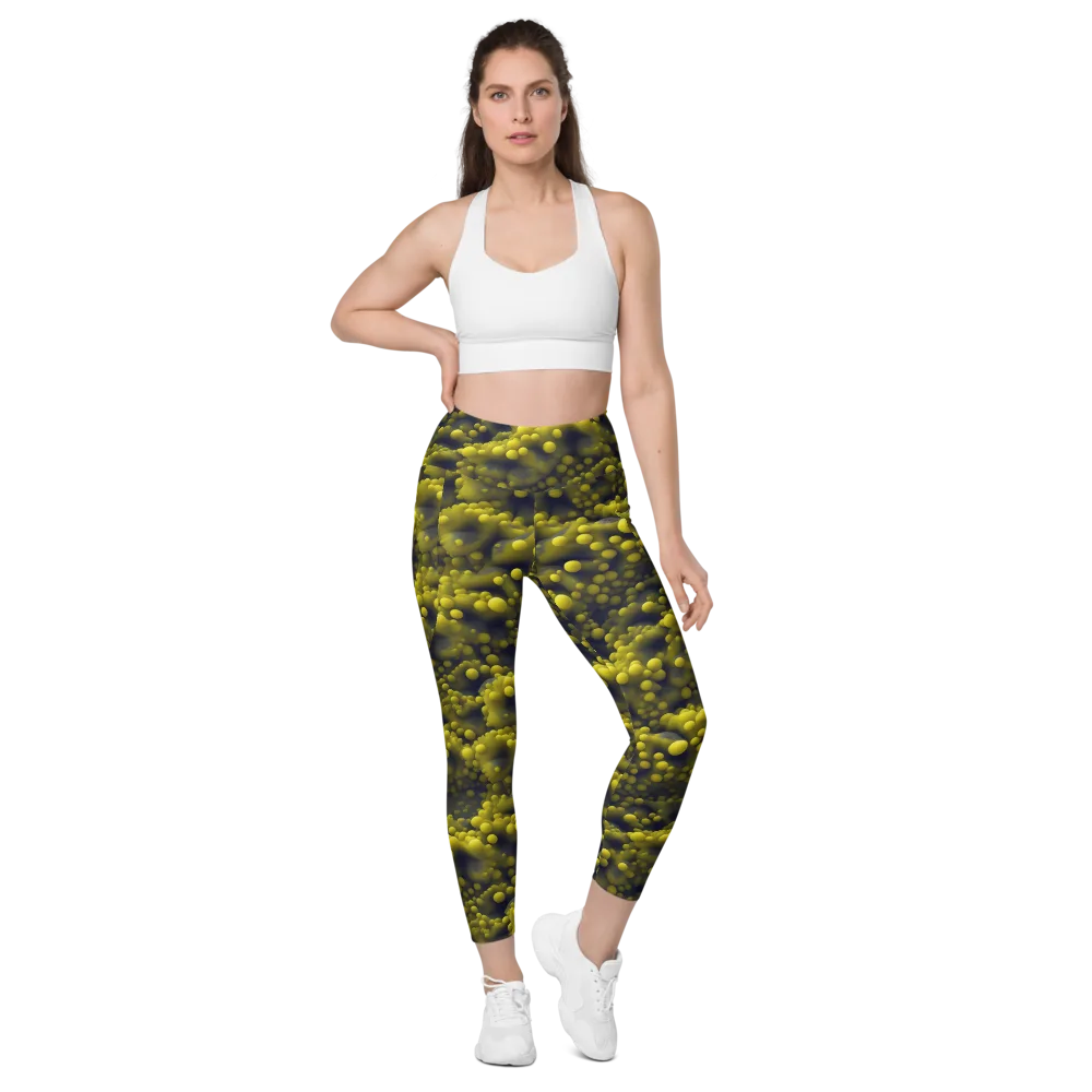Citron Nebula on Leggings with Pockets — Front