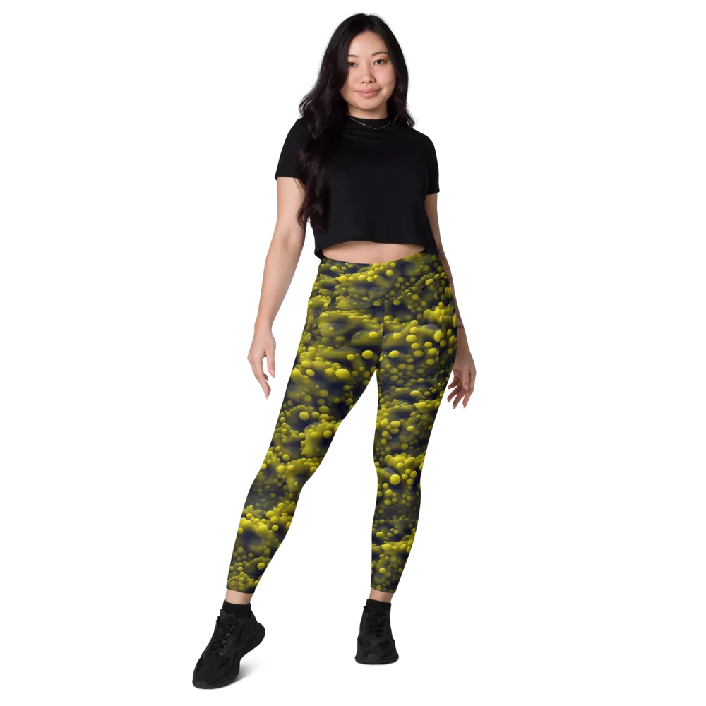 Citron Nebula on Leggings with Pockets — Front