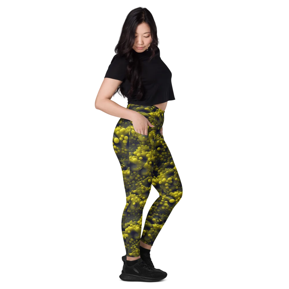 Citron Nebula on Leggings with Pockets — Right