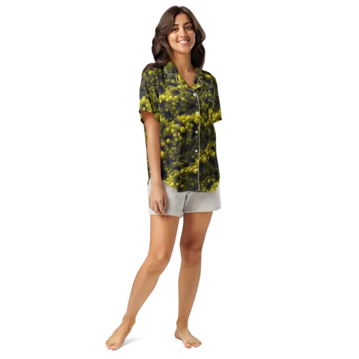 Citron Nebula on a Women's Short Sleeve Pajama Top