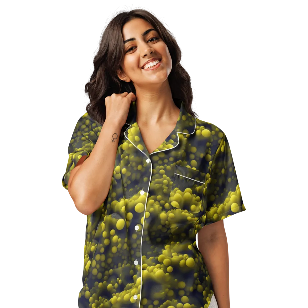Citron Nebula on Women's Short Sleeve Pajama Top — Front