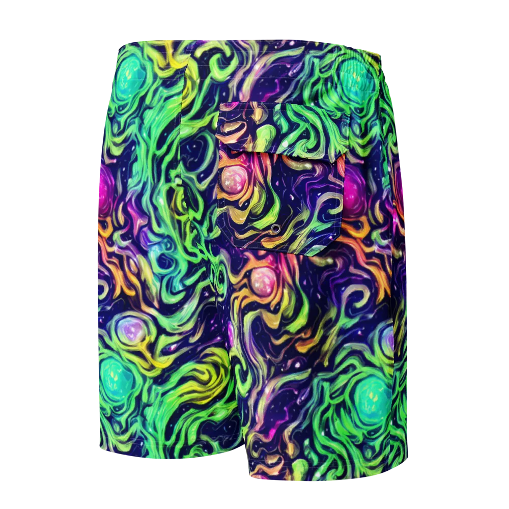 Stellar Psychedelia on Men's Board Shorts — Back