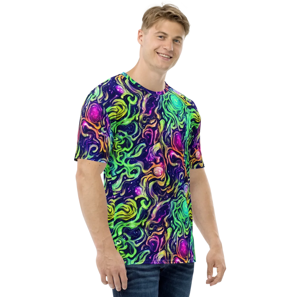 Stellar Psychedelia on Men's Crew Neck T-Shirt — Right