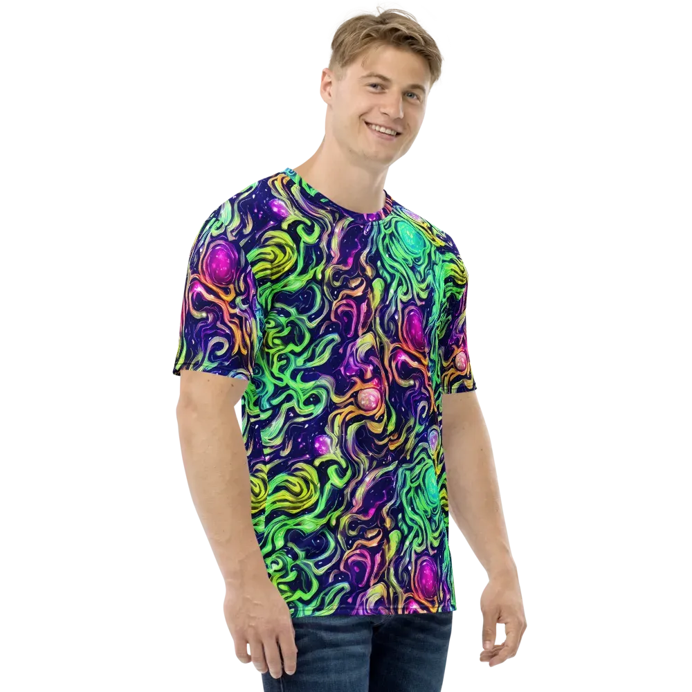 Stellar Psychedelia on Men's Crew Neck T-Shirt — Right