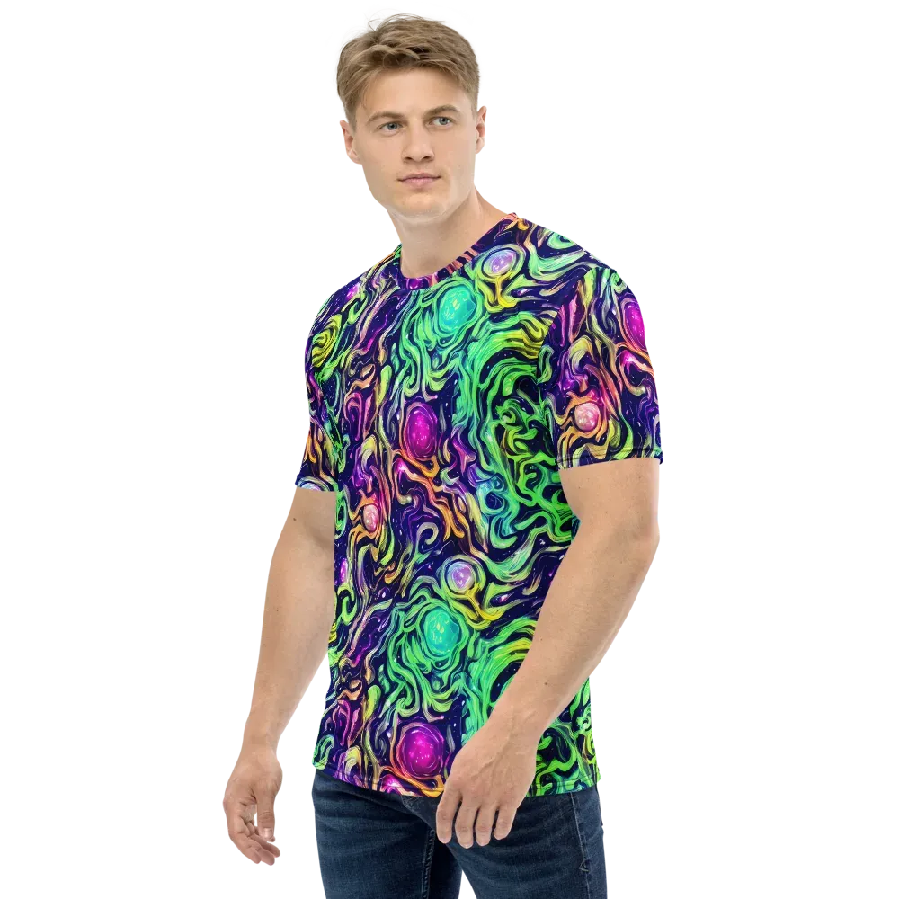 Stellar Psychedelia on Men's Crew Neck T-Shirt — Left