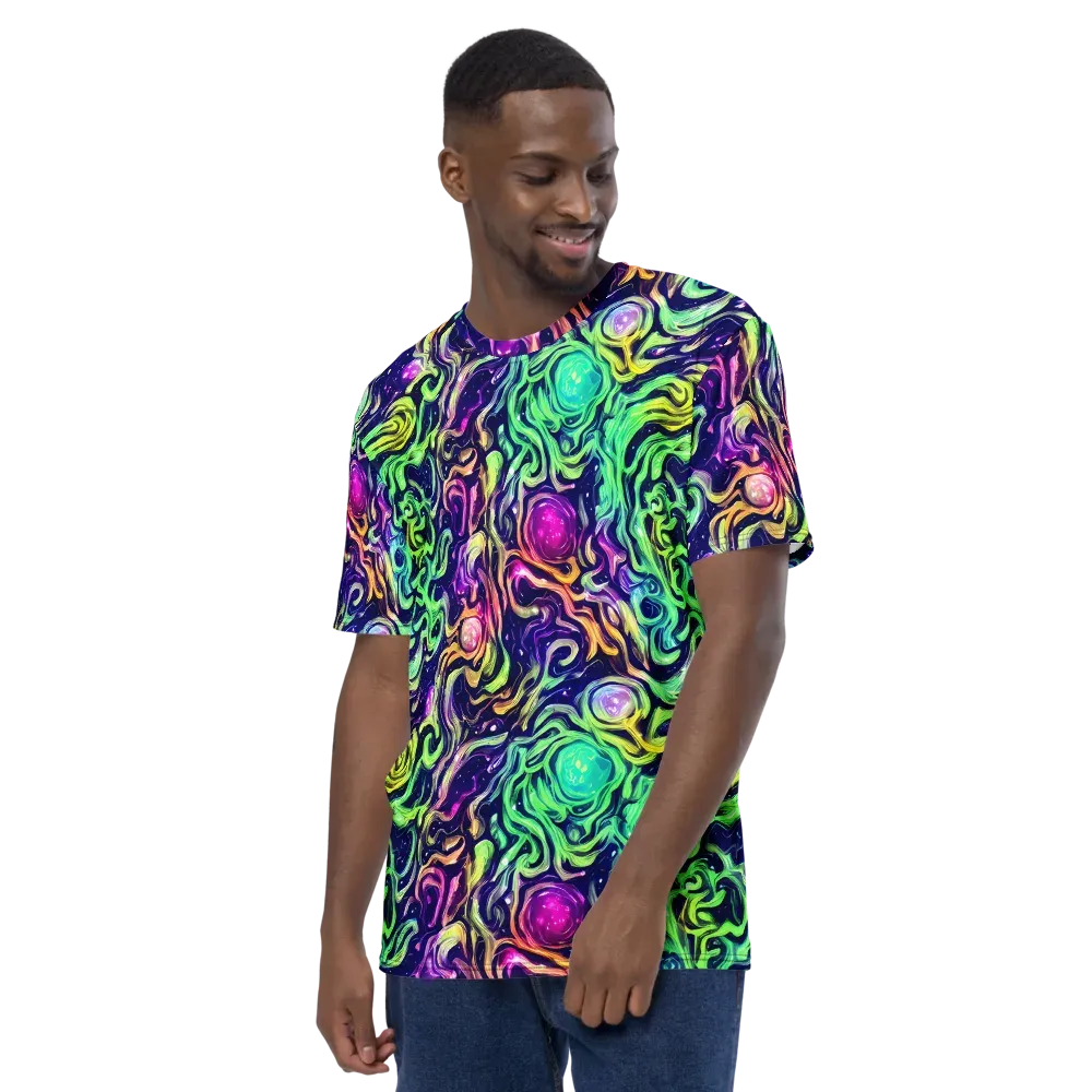 Stellar Psychedelia on Men's Crew Neck T-Shirt — Left