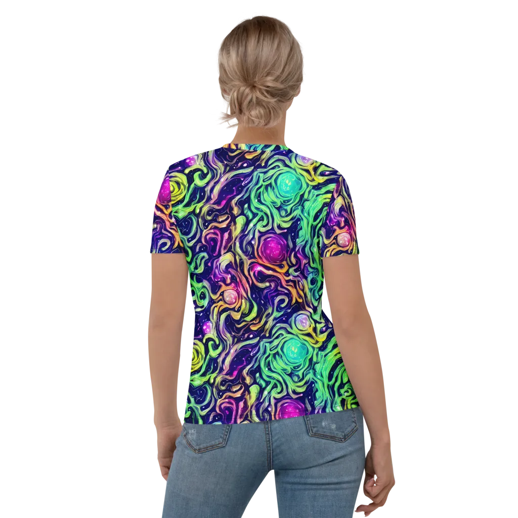 Stellar Psychedelia on Women's Crew Neck T-Shirt — Back