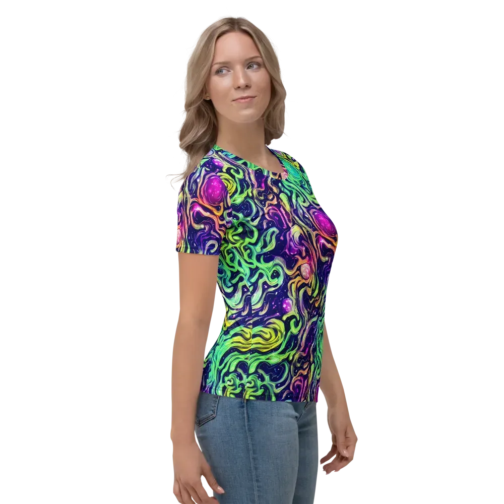 Stellar Psychedelia on Women's Crew Neck T-Shirt — Right