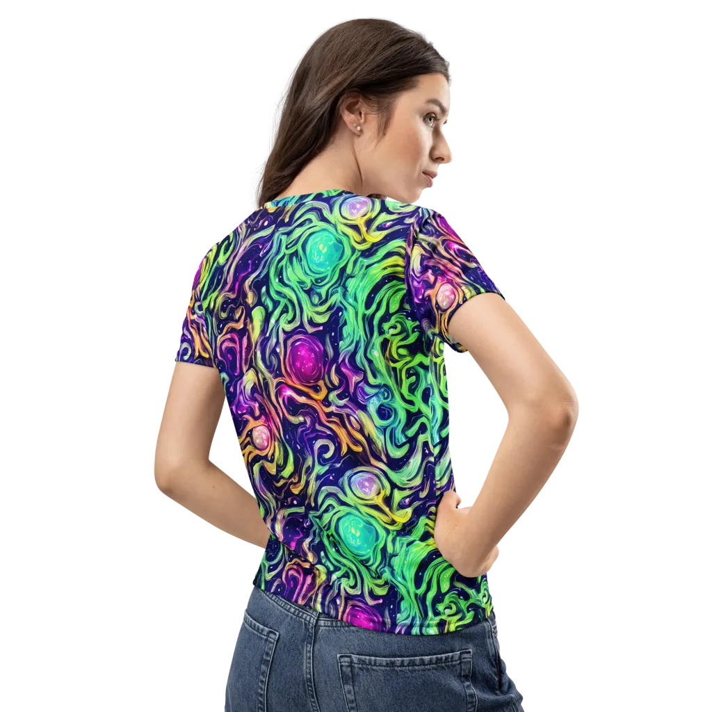Stellar Psychedelia on Women's Crew Neck T-Shirt — Back