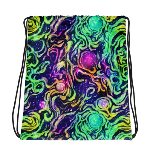 Stellar Psychedelia on a Drawstring Bag