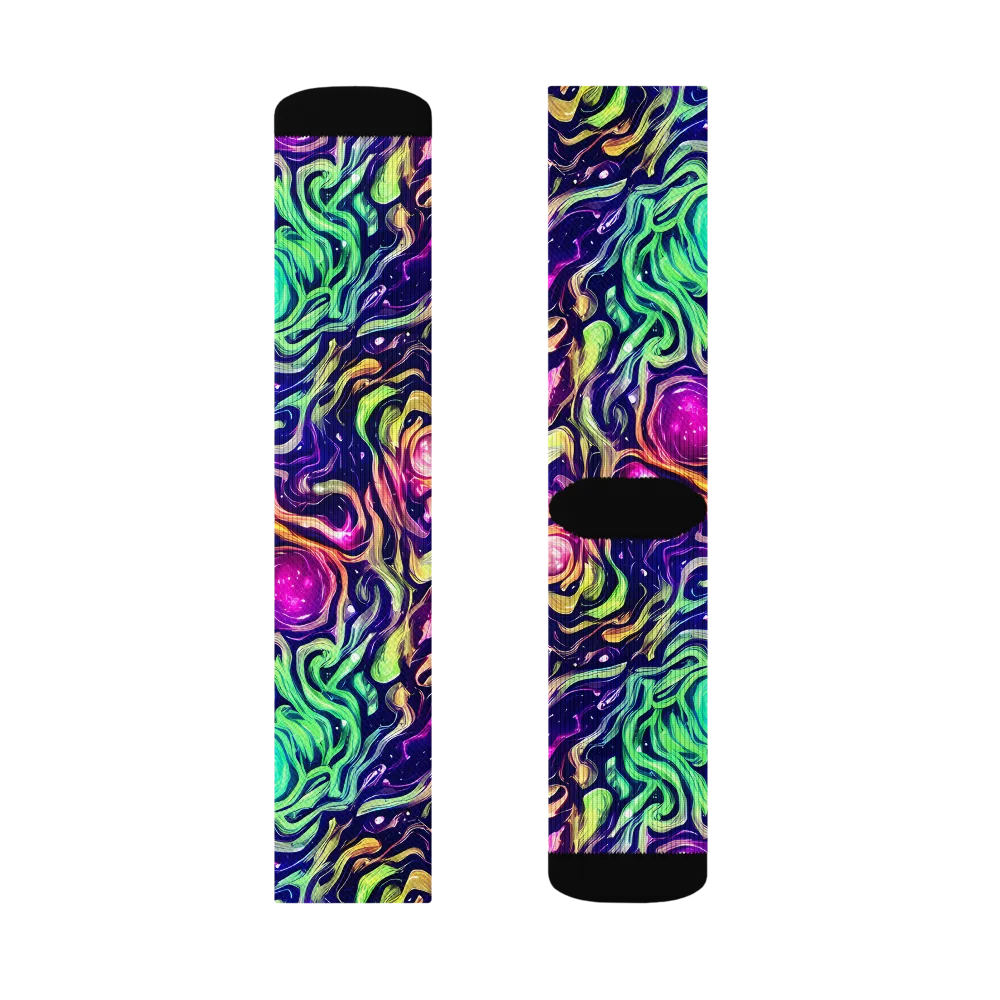 Stellar Psychedelia on Socks — Left Sock