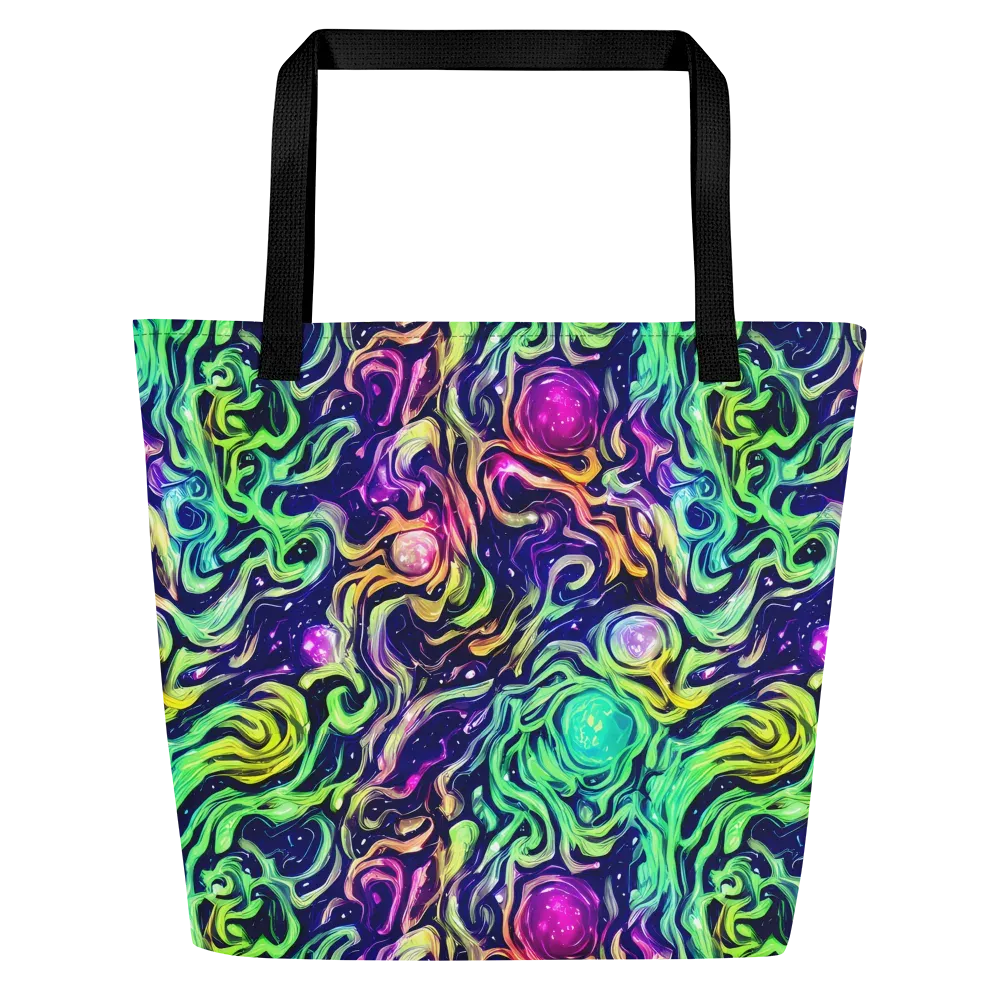 Stellar Psychedelia on Large Tote Bag W/ Pocket — Front