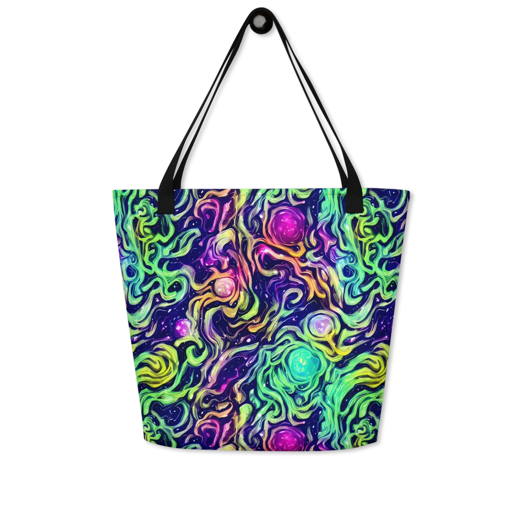 Stellar Psychedelia on Large Tote Bag W/ Pocket — Front