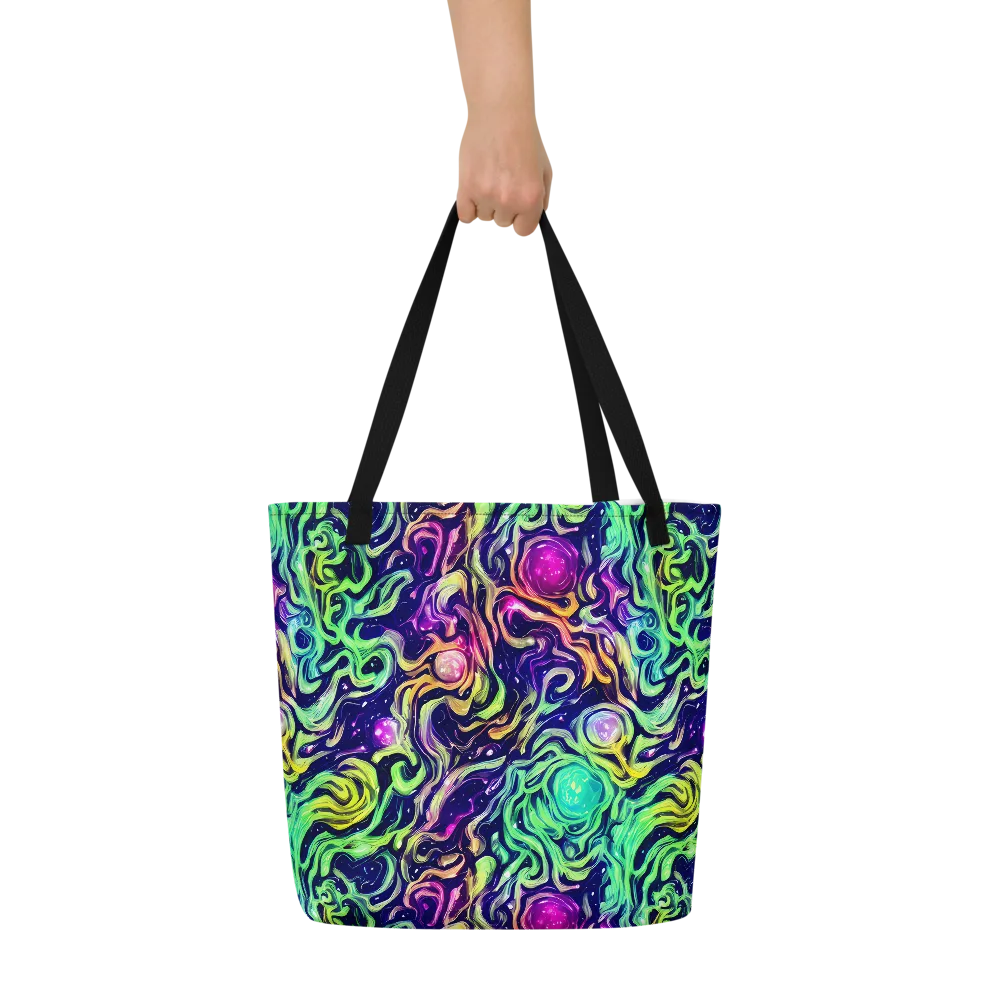 Stellar Psychedelia on Large Tote Bag W/ Pocket — Front
