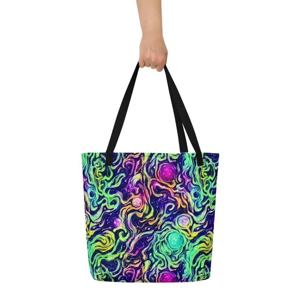 Stellar Psychedelia on Large Tote Bag W/ Pocket — Front