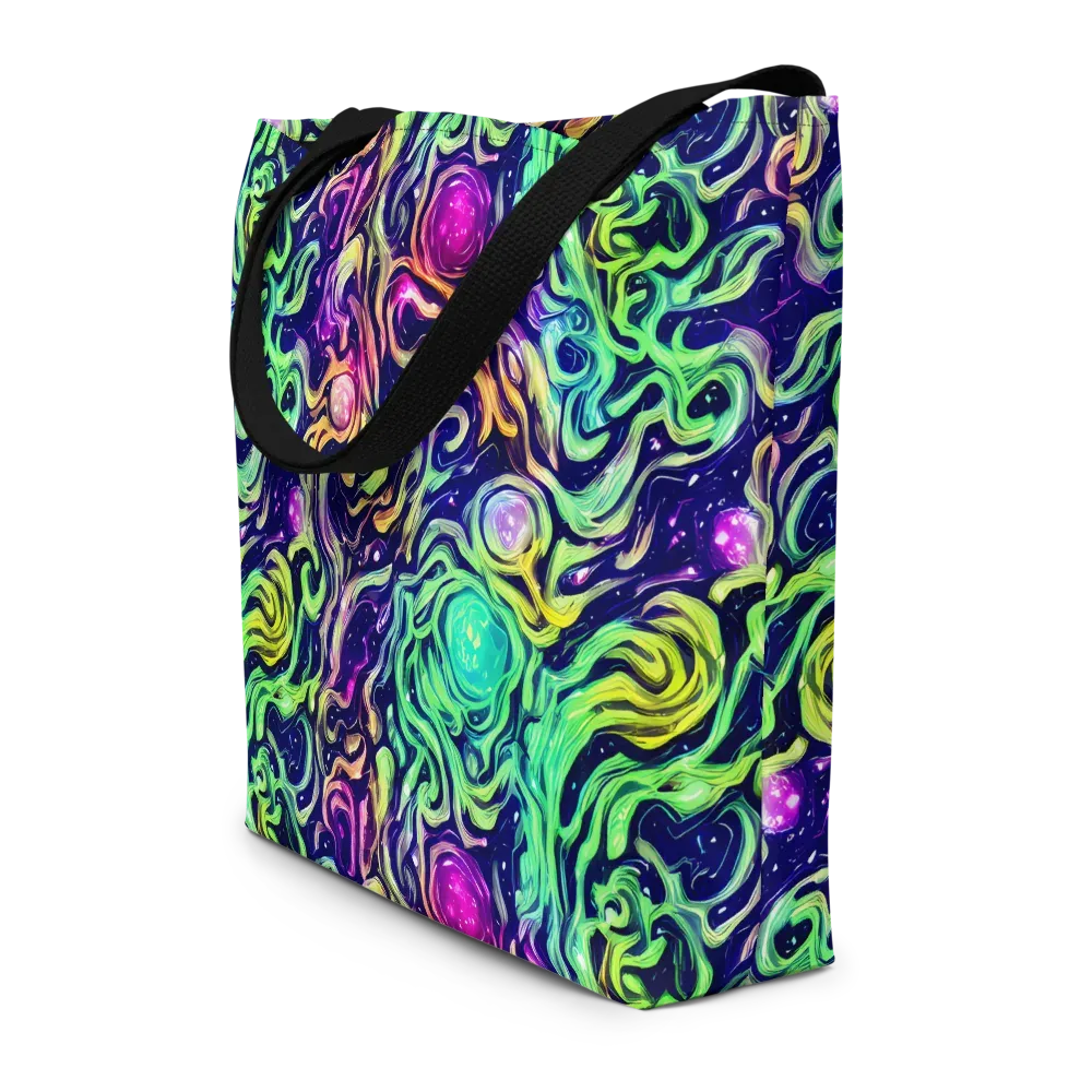 Stellar Psychedelia on Large Tote Bag W/ Pocket — Front