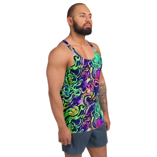 Stellar Psychedelia on a Men's Tank Top