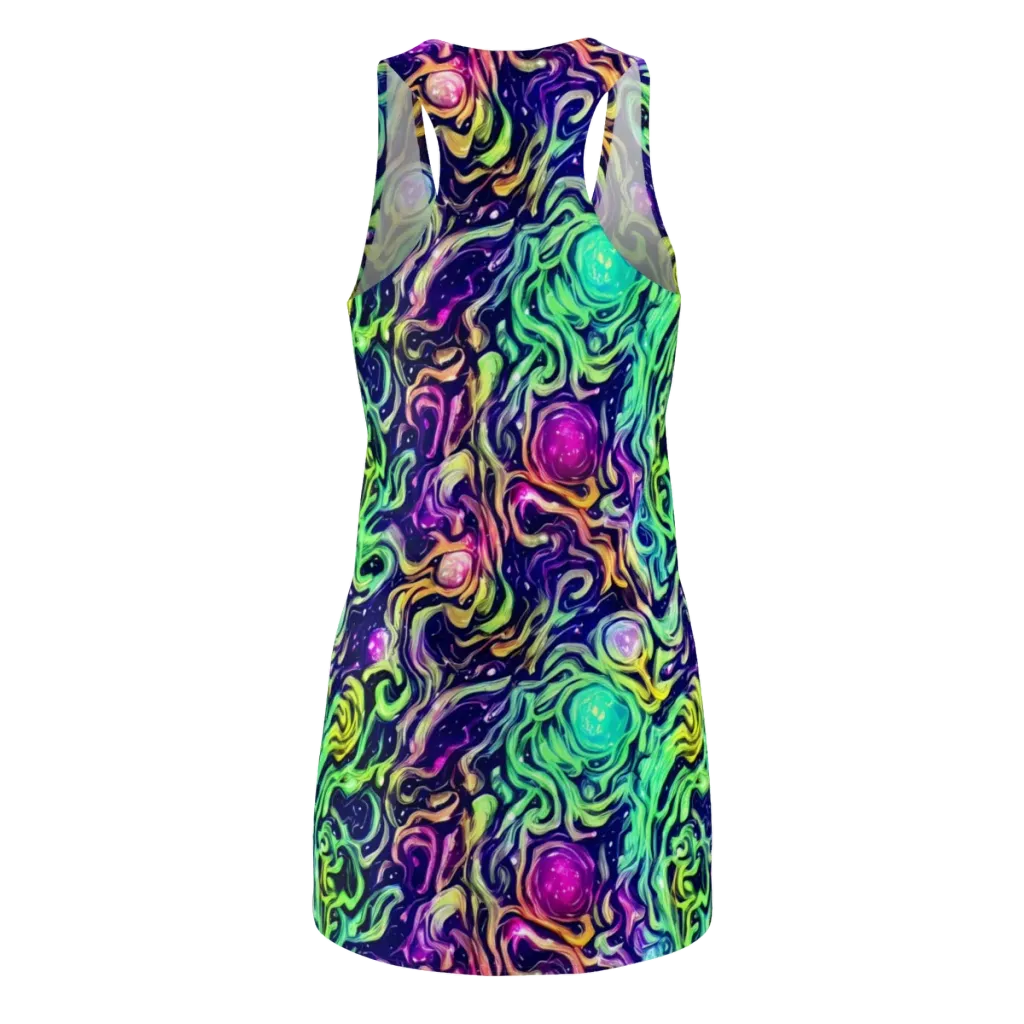 Stellar Psychedelia on Racerback Dress — Back