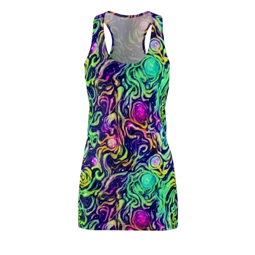 Stellar Psychedelia on a Racerback Dress