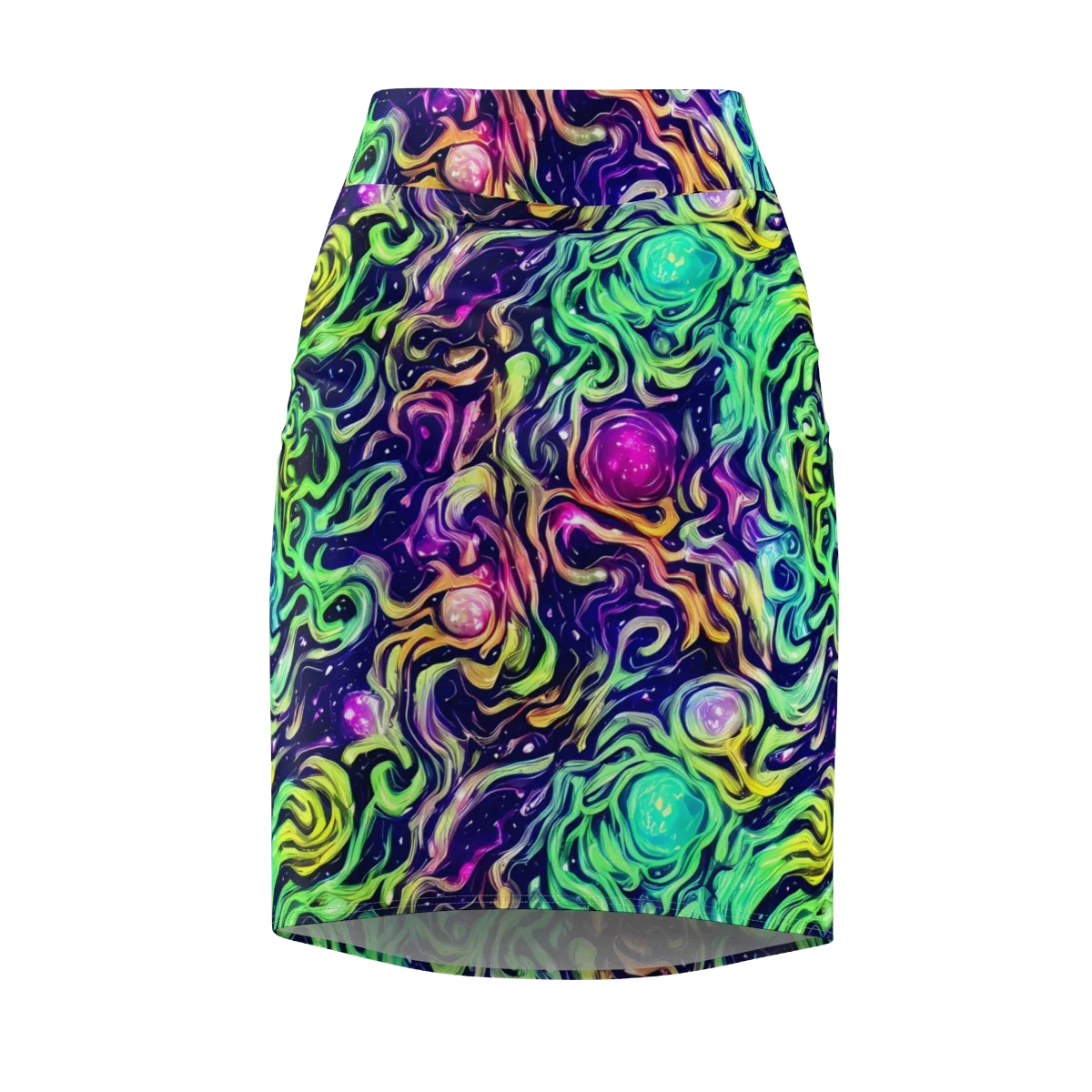Stellar Psychedelia on Pencil Skirt — Front