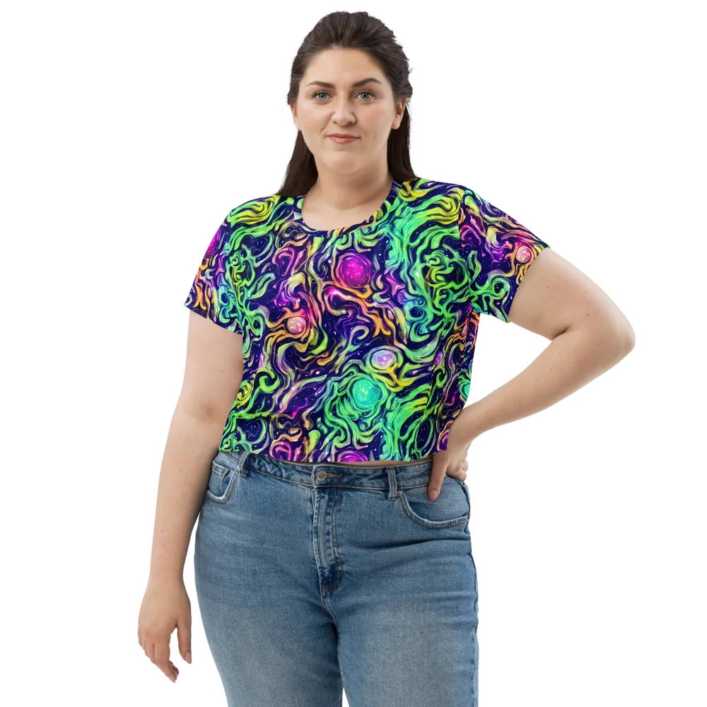 Stellar Psychedelia on Crop Tee — Front