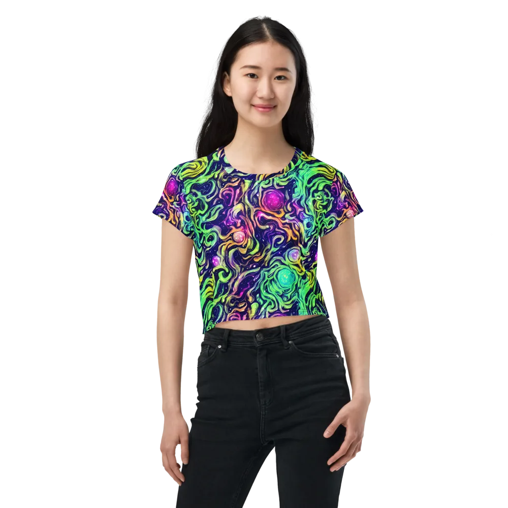Stellar Psychedelia on Crop Tee — Front