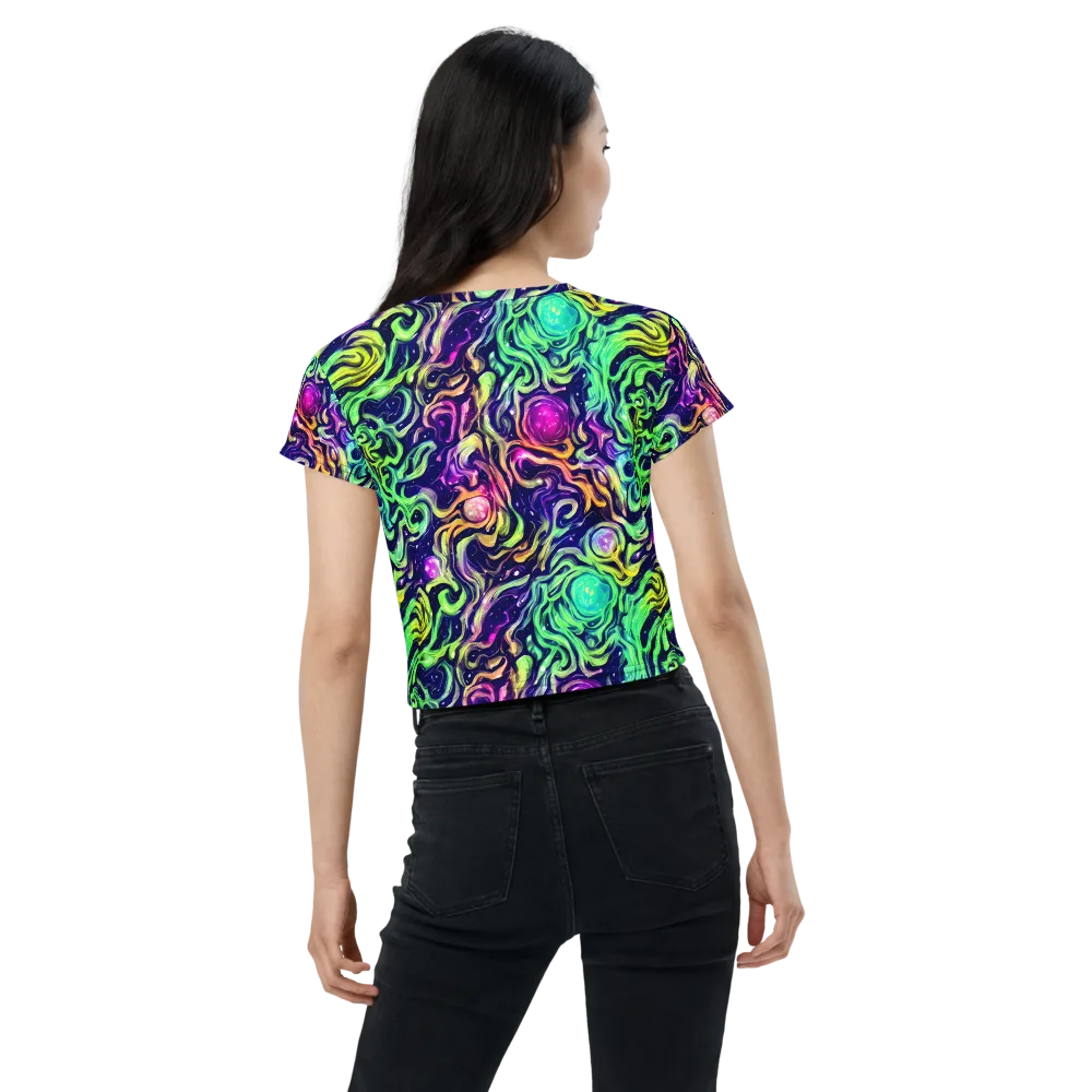 Stellar Psychedelia on Crop Tee — Back
