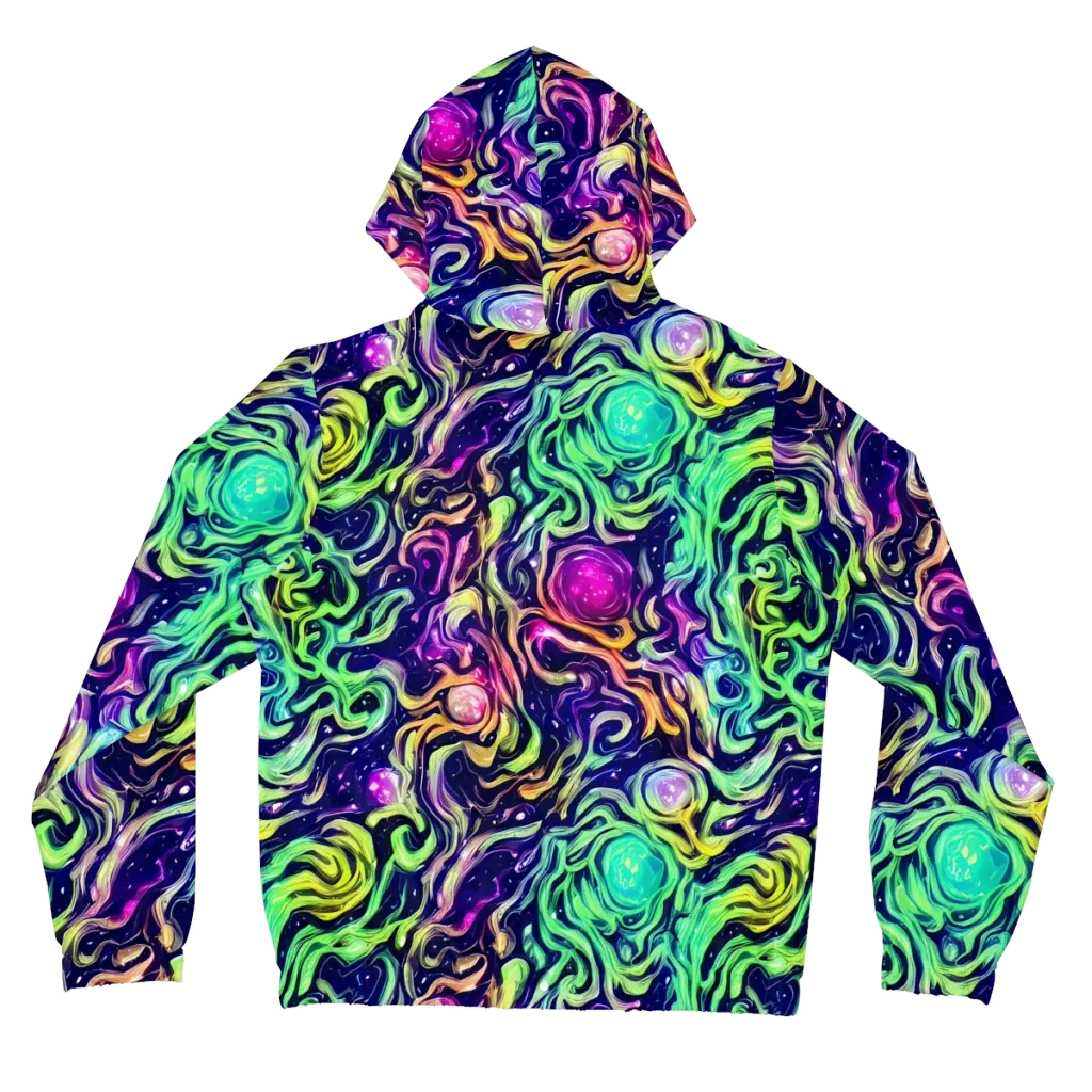 Stellar Psychedelia on Women's Full-Zip Hoodie — Back