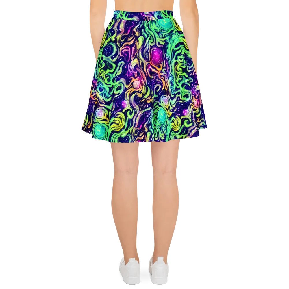 Stellar Psychedelia on Skater Skirt — Back