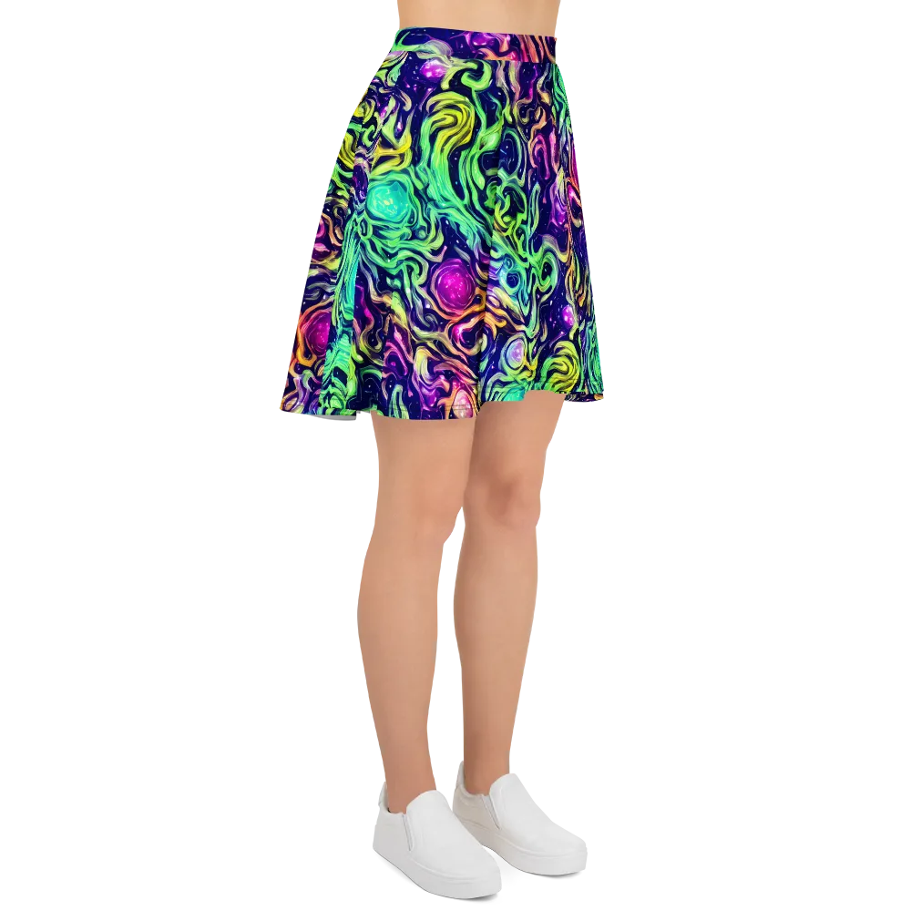 Stellar Psychedelia on Skater Skirt — Right