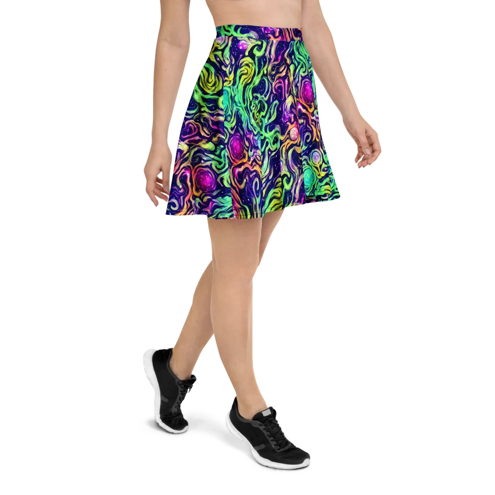 Stellar Psychedelia on Skater Skirt — Right