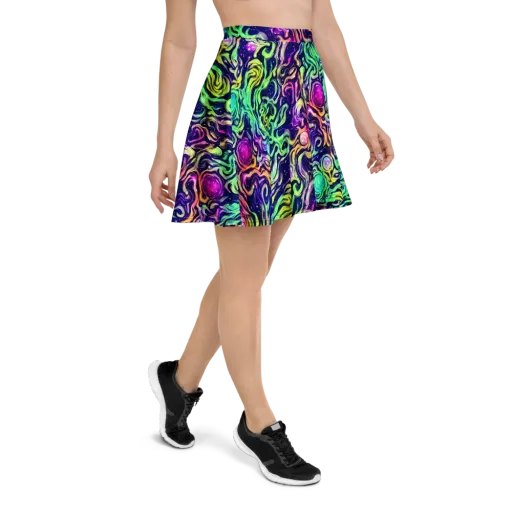 Stellar Psychedelia on a Skater Skirt