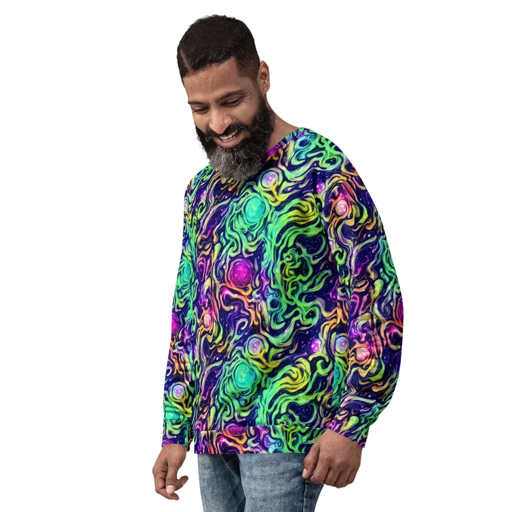 Stellar Psychedelia on Sweatshirt — Left Front