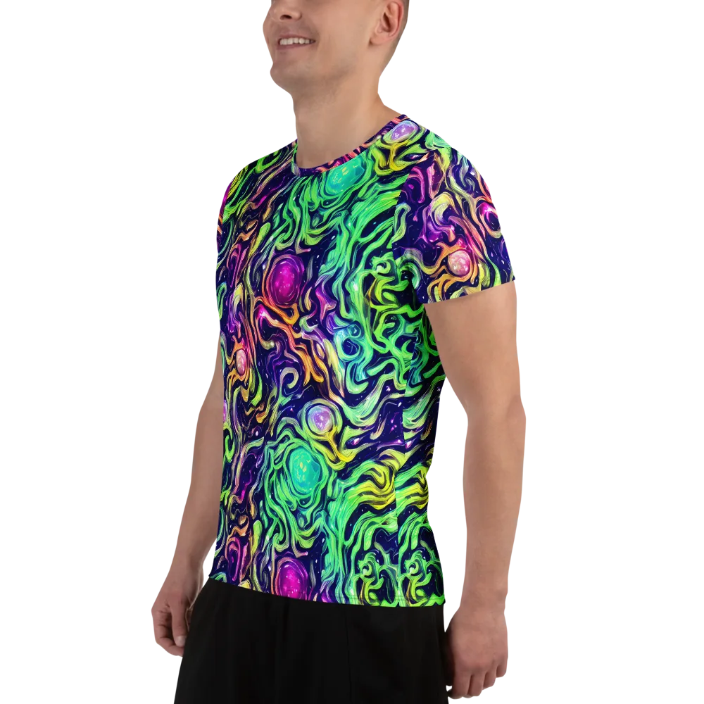 Stellar Psychedelia on Men's Athletic T-Shirt — Left