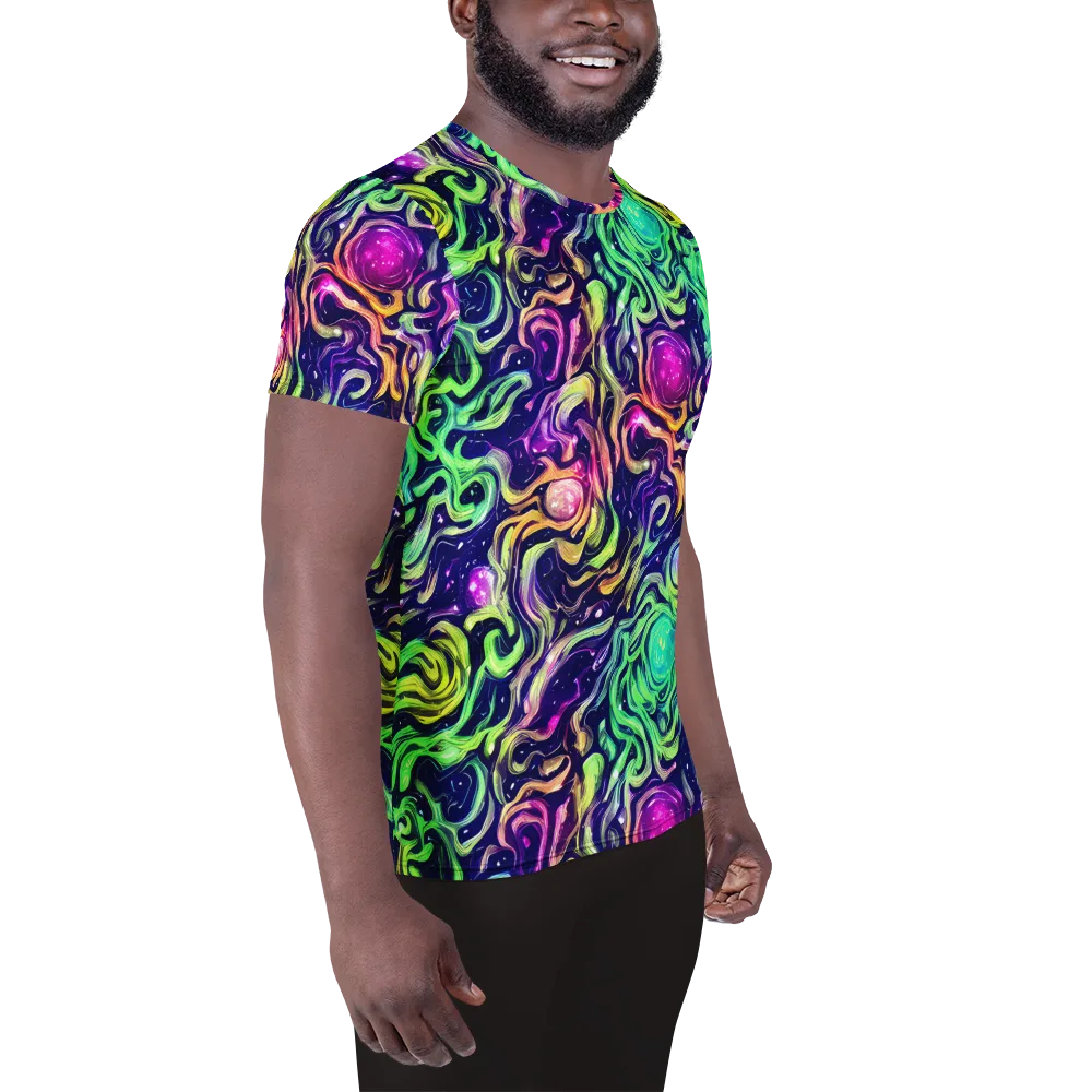 Stellar Psychedelia on Men's Athletic T-Shirt — Right
